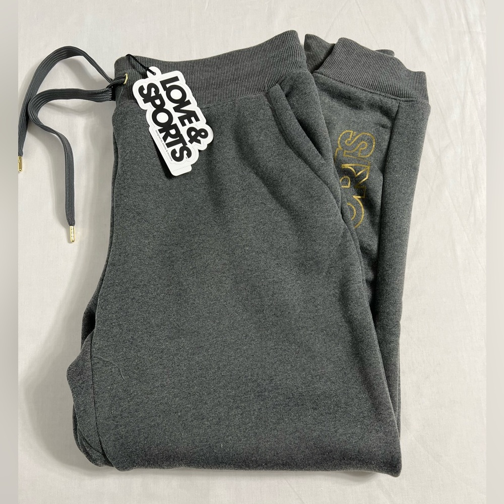 Love & Sports Fleece Jogger multiple sizes  color Grey